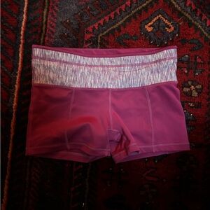 Prana Women's Magenta Athletic Shorts with Heathered Waistband